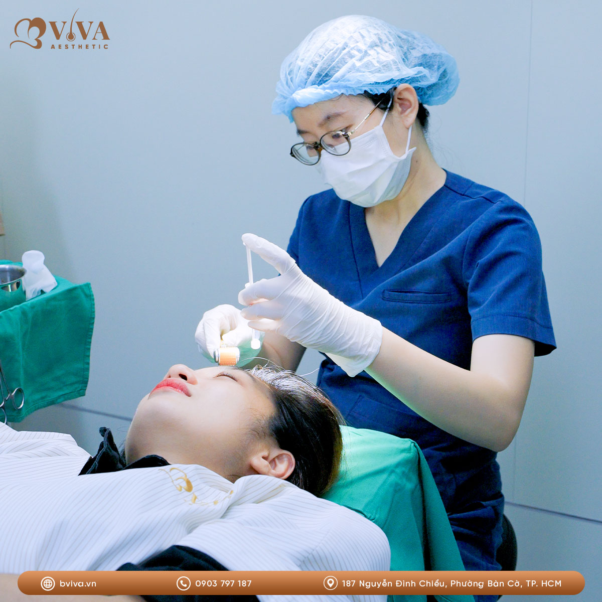 Hình ảnh thực tế khách hàng thực hiện tiêm tăng trưởng SkinGenuity 